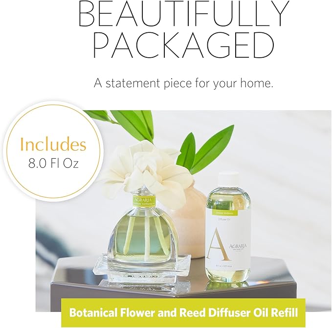 AGRARIA Reed Diffuser Refill, Scented Oil Home Fragrance, Reed Oil Diffuser Gift Set for All Occasions