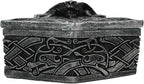 Ebros Gift Viking Ram Skull Thor Hammer Mjolnir with Runes Knotwork Decorative Jewelry Box Figurine Norse God of Thunder Scandinavian Mythology Collectible Trinket Stash Boxes