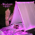 JMEXSUSS 2 Pack Pink Fairy Lights Battery Operated, Total 200 LED 66ft Valentine Twinkle String Lights with Remote, 8 Modes Pink Lights for Valentine's Day Bedroom Anniversary Indoor Outdoor Decor
