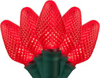 Wintergreen Lighting 25 C7 Red LED Christmas Lights, 17 Ft – Indoor Outdoor Red C7 String Lights for Christmas, Valentine’s Day, and Party Decor