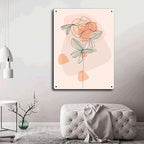Metal Signs Scandinavian Flowers Suitable for Home Bar Cafe Farmhouse Decoration12x16inch Tin Sign