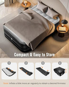 Airefina Air Mattress Full with Built in Pump, 18" Comfort Blow Up Mattress Quick Inflation/Deflation, Inflatable Mattress with Carrying Bag Portable for Guest Home Full Size Colchones Inflables