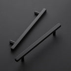 Ravinte Black Cabinet Handles 15 Pack 6-3/10 inch Matte Black Square Cabinet Pulls Kitchen Hardware 8-4/5 inch Overall Length Kitchen Drawer Pulls