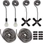 Iceyyyy Ceiling Fan Pull Chains Set Including 4Pcs Beaded Ball Fan Pull Chain Pendant, Extra 8Pcs Beaded and Pull Loop Connectors, 2Pcs 35.4 inches Fan Pull Chain Extension …