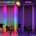 DAYBETTER BGRIC LED Lights for Bedroom, 16.4FT RGB LED Lights with Bluetooth APP & Remote Control 24V 5050 Color Changing LED Strip Lights Music Sync for Room Home Party Wall Indoor Decor