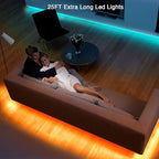 dalattin Led Lights for Bedroom 25ft RGB 5050 Led Strip Lights Color Changing Kit with 44 Keys Remote Controller and 12V Power Supply Led Light Strips Indoor Decoration,Easter Decor