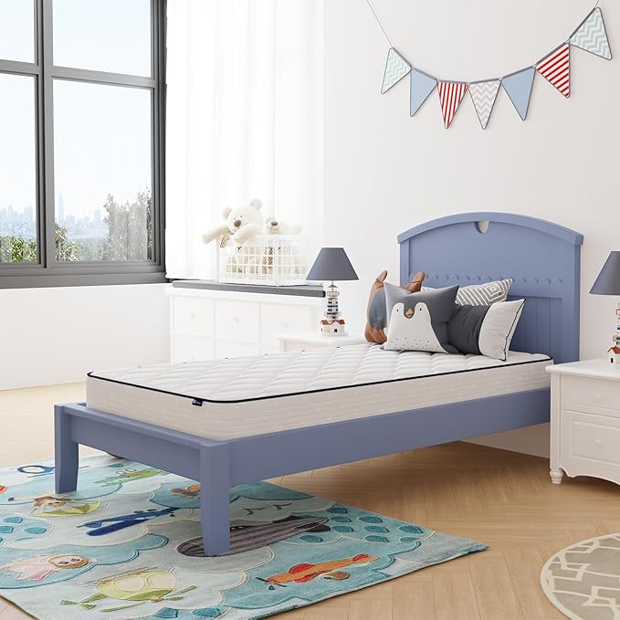 Avenco 6 Inch Twin XL Mattress, Twin Bed Mattresses in a Box, Medium Soft, Breathable Fabric Cover & Adaptive Support, CertiPUR-US Certified, Twin XL Size Mattress in Guest and Kids Bedroom
