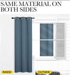 NICETOWN Room Darkening Curtains 63" Length, Thermal Insulated Blackout Panels for Bedroom Bathroom Office Kitchen Playroom Kids Room Nursery Decoration (Smoky Blue, 2 Panels, W42 x L63 -Inch)