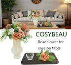 Artificial Rose Flowers 25pcs, Burnt Orange Foam Fake Rose Faux Flower for Wedding Bouquets Bridal Shower Centerpieces Floral Arrangements Home Decorations Party Backdrops Table