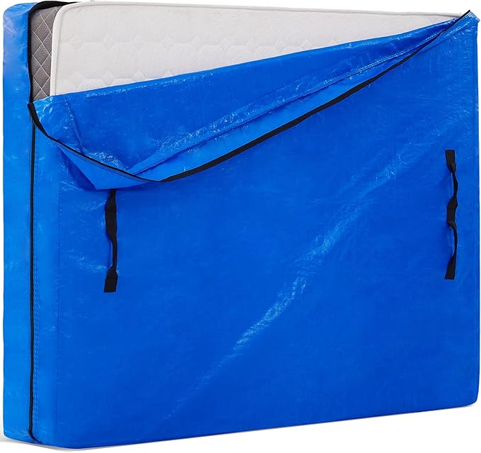 AlexHome Mattress Bag for Moving and Storage,Heavy Duty Tarp Reusable Mattress Storage Bag,Easy Carrier Mattress Moving Cover (King Size)