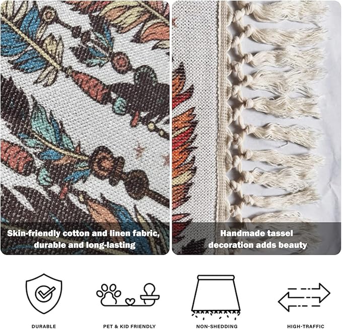 Boho Nursery Rug Cute Funny Fruits Characters Pear Banana Scandinavian Chic Area Rug Washable Rug Meditation Mat Minimalist Home Decor for Living Room Bedroom Playroom Classroom