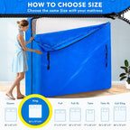 AlexHome Mattress Bag for Moving and Storage,Heavy Duty Tarp Reusable Mattress Storage Bag,Easy Carrier Mattress Moving Cover (King Size)
