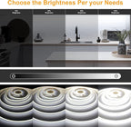 32.8ft White COB LED Strip Light, High Bright LED Strips with 320LEDs, RF Remote and UL Power Supply, 6000K Dimmable LED Lights for Bedroom, Kitchen, DIY Home Decoration, 2 Rolls of 16.4ft