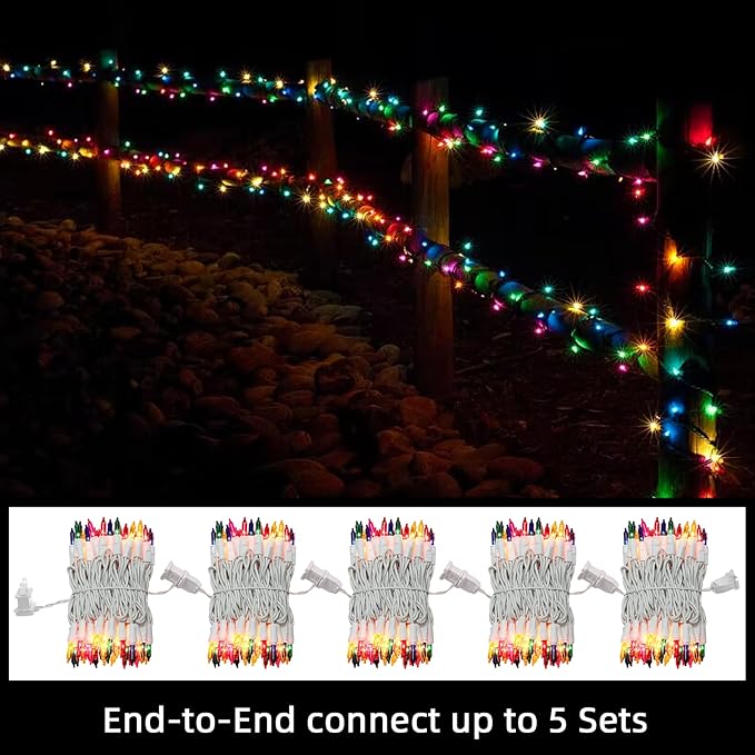 LAMPHOME Easter String Lights, 20FT 100 Count Incandescent Connectable Mini String Lights, Waterproof Easter Decorations for Indoor Outdoor Patio Party Home Garden Yard Decor