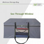 Cuddly Nest Folding Mattress Storage Bag - Heavy Duty Carry Case for Tri-Fold Guest Bed (Fits 6" Twin & Twin XL Mattress,Grey)