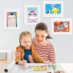 2 Pack Kids Artwork Frames Changeable 10 x 12.5 Inch Children Art Projects Kids Art Frames Front Opening Picture Display Frame, White
