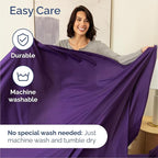 Queen Size 4 Piece Sheet Set - Comfy Breathable & Cooling Bed Sheets Set - Hotel Luxury Bedding for Women, Men, Kids, Teens, Boys & Girls - Deep Pockets, Ultra-Soft, Wrinkle Free - Oeko-Tex - Purple
