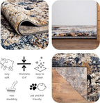Keen Home Design Area Rugs - 9x12 Non-Shedding, Abstract Rugs for Kitchen, Living Room, Bedroom, Dining Room, Entryway - Size: 9'2" x 11'11", Multi