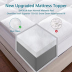 CHOKIT King Mattress Topper, Extra Thick Pillow Top Mattress Pad for Back Pain Relief, Cooling Bed Topper Mattress Cover with 8-21 Inch Deep Pocket