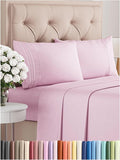 King Size 4 Piece Sheet Set - Comfy Breathable & Cooling Bed Sheets Set - Hotel Luxury Bedding for Women, Men, Kids, Teens, Boys & Girls - Deep Pockets, Soft and Wrinkle Free - Oeko-Tex - Light Pink