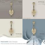 Amerock H55465BBZ | Adare Double Prong Decorative Wall Hook | Golden Champagne Hook for Coats, Hats, Backpacks, Bags | Hooks for Bathroom, Bedroom, Closet, Entryway, Laundry Room, Office (5-1/2 inch)