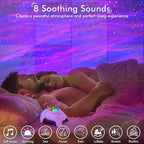 Rossetta Star Projector, Galaxy Projector for Bedroom, Bluetooth Speaker and White Noise Aurora Projector, Night Light Projector for Kids Adults Gaming Room, Home Theater, Ceiling, Room Decor