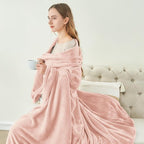 BEDELITE Fleece Blankets Queen Size Pink Morn Throw Blankets for Bed, Luxury Plush Cozy Fuzzy Blanket 90x90 inches, Super Soft Warm Lightweight Throw Blanket All Seasons Suitable