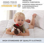 Great Bay Home Twin Mattress Topper. Thick, Elastic Corner Mattress Protector and Cover. Ultra-Soft Pillowtop Mattress Pad. Fits Mattresses Up to 18" (Twin, White)