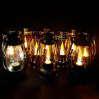Mini Lanterns (6 Pcs-5.1in) Small Lantern Decorative Indoor Outdoor Hanging Ornaments LED Candle Lights Decorative Home Decor for Weddings Western Camping Party Halloween Christmas Decorations