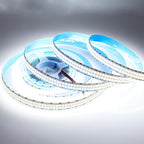 2835 SMD Cold White LED Strip Lights 6500K 16.4ft Double Row 2400 LEDs Flexible LED Strip Tape Light Ribbon Lamp DC 12V LED Daylight Dimmable Strip Lights for Bedroom Lighting