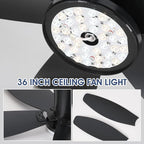 42" Ceiling Fans with Lights-Low Profile Ceiling Fan with Light and Remote/APP Control,Flush Mount,DC Reversible,LED Dimmable Blakc Ceiling Fans for Bedroom,Indoor/Outdoor Patio Use