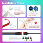 Nexillumi Led Lights for Bedroom 100ft Music Sync Color Changing Led Strip Lights Smart with Remote and App Control Built-in Mic for Party Home Room Decor Luces LED para Cuarto