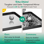TokeShimi 30x36 Black Mirror for Bathroom,Modern Bathroom Vanity Mirror,Tempered Glass,Matte Black Aluminum Framed Mirror(Horizontal/Vertical)