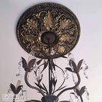 Ekena Millwork CM12BRGDF 12 1/2"OD X 3 7/8"ID X 3/4"P Bradford Ceiling Medallion Fits Canopies Up to 6 5/8", Gobi Desert