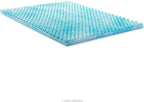 Linenspa 3 Inch Convoluted Gel Swirl Memory Foam Mattress Topper - Promotes Airflow - Relieves Pressure Points - California King