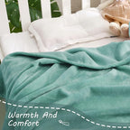 Exclusivo Mezcla Fleece Throw Blanket for Couch, Super Soft and Warm Blankets, Celadon Throw All Season Use, Cozy, Plush, Lightweight, 40x50 Inches