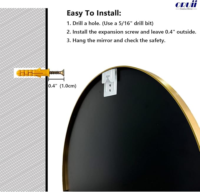 Gold Round Mirror, Gold Round Mirror 24 inch, Circle Wall Mirrors Metal Frame, Golden Circular Mirrors for Wall, Living Room, Bathroom, Entryway, Vanity, Hallway.
