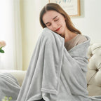BEDELITE Fleece Blanket Light Grey Throw Blankets for Couch & Bed, Luxury Plush Cozy Fuzzy 60x80 inches, Super Soft Warm Lightweight Throw for Travel Camping