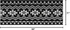 Custom Length Cut to Size Tribal Ethnic Southwestern Inspired Hallway Runner Rug, Non Slip Rubber Backed, 31 inch Wide X Customized Length, Aztec Black, 31 inch X 8 feet