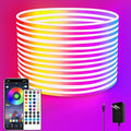 32.8FT Led Neon Rope Lights Control with App/Remote,Flexible Led Rope Lights,Multiple Modes,IP65 Outdoor RGB Neon Lights Waterproof,Music Sync Gaming Led Neon Strip Lights for Bedroom Décor
