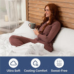Split King Size 5 Piece Sheet Set - Comfy Breathable & Cooling Bed Sheets Set - Hotel Luxury Bedding for Women, Men, Kids, Teens, Boys & Girls - Deep Pockets & Wrinkle Free - Oeko-Tex - Antique White