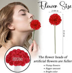 36 Pcs Artificial Chrysanthemums Flowers Red Flowers Fake Mums Silk Flowers for Spring Home Decor Christmas Floral Arrangement Halloween Table Centerpiece