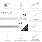 NICETOWN Sliding Door Curtain & Adjustable Ceiling Track Set, W100 xL96 Room Divider Curtain for Office/Hospital Privacy Protection, Thermal Insulated Room Darkning Drape, 1 Panel, Biscotti Beige