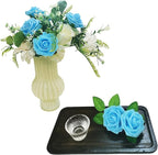 Artificial Rose Flowers 25pcs, Peacock Blue Foam Fake Rose Faux Flower for Wedding Bouquets Bridal Shower Centerpieces Floral Arrangements Home Decorations Party Backdrops Table