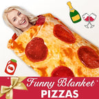 Jorbest Pizza Blanket Adult Size 71 Inches Birthday Gifts for Women Men Mom Teen Boys Girls, Novelty Pizza Throw Blanket Funny Gifts for Adult and Kids, 285 GSM Soft Flannel Fun Food Blanket (Red) ﻿