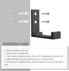 OHIYO Folding Coat Hooks 4pcs Foldable Hook Wall Mounted for Hanging Coat, Jacket, Towel Heavy Duty Wall Hooks Aluminum Alloy Fold up Hooks Headphones Holder Bearing Load 33lb (Black)