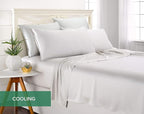 Split King Sheets by Pure Bamboo, Genuine 100% Organic Viscose Derived from Bamboo Bed Sheet Set, Soft & Cooling, Double Stitching *Not for Split Top (Split King, White)
