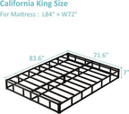 7 Inch California King Box Spring Bed Base, Low Profile Metal Cal King Box Spring with Fabric Cover, 3000 Lbs Max Weight Capacity Mattress Foundation, Noise-Free, Easy Assembly