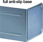 Acrimet Metal Bookends, Non-Skid Book Stand for Shelves, Heavy Duty Book Stopper, 6-7/8" H x 4" W x 4-1/2“ D, Blue, 1 Pair