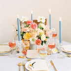4.33" Tall Glass Candlestick Set of 6 Clear Crystal Candle Holders for Glass Taper Holder Decor for Wedding Birthday Party Christmas